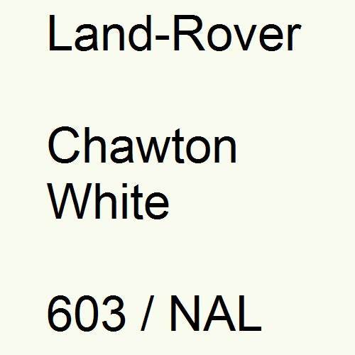 Land-Rover, Chawton White, 603 / NAL.